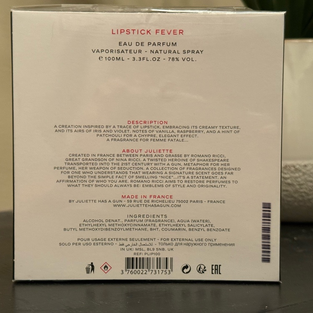 Juliette Has a Gun Lipstick Fever Eau de Parfum — 100 ML - Picture 6 of 11